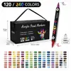 Los 240 rotuladores acrílicos de doble punta y doble color más vendidos de Amazon, bolígrafos de dibujo para niños con punta suave, set de papelería, rotuladores para graffiti