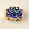 Nuevos accesorios de aleación imitación cloisonné Colgante de flor de loto y mariposa Accesorios para horquilla antigua DIY Corona de fénix Accesorios Venta al por mayor