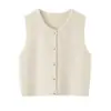 Ins estilo europeo y americano transfronterizo 2026 nueva moda elegante Amazon venta al por mayor de ropa para mujer chaleco cárdigan de cuello redondo para el día a día