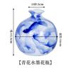 Pintura sobre Seda Nuevo Producto Artesano Viejo de Jingdezhen Pintura Hecha a Mano Fondo Azul Línea Azul y Blanca Botella Profundo Poco Profundo Cerámica Hidropónica