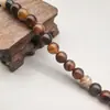 Natural colorido listrado ágata solta contas de seda ágata produtos semi-acabados contas redondas DIY jóias acessórios frisado atacado