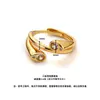 Anillo de Burbuja con Incrustaciones de Diamantes Chapado en Oro de 24 Quilates, Mismo Estilo que en Joyerías, Moda Minimalista de Lujo Ligero, Anillo Dorado para Dedo Índice para Mujer, Regalo