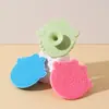 Escova de Shampoo de Silicone Desenho Animado Fofo para Bebê Pente de Silicone para Limpeza no Banho do Bebê Escova Multifuncional para Massagem Facial