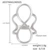 Nicho Europeo y Americano Anillo Abierto Ajustable de 8 Caracteres Material de Acero Opaco PVD Galvanoplastia Diseño Creativo Anillo Ajustable