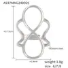 Joyería de Mano Transfronteriza Europea y Americana Anillo Abierto de Línea en Forma de 8 Acero de Titanio Chapado PVD Oro de 18K Estilo Frío Simple Anillo para Dedo de Comida