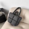 Bolsa Feminina Rombus Quadrada Tote Bag Nova Tendência Feminina Bolsa Almofada Acolchoada de Algodão Bolsa de Ombro Único para Axila Bolsa Acolchoada para Mulheres