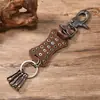 Accesorios de Venta Caliente Transfronterizos, Llavero Personalizado y Creativo de Piel de Vaca con Remaches de Estrella, Colgante de Cintura para Hombre Estilo Punk Rock