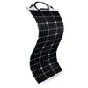 Panel Solar Semiflexible Nuevo 100W Sistema Fotovoltaico Panel de Batería 12V Montado en Techo de RV Vehículo Panel Suave