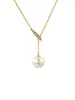 Collar retráctil de perlas en viga de equilibrio de plata de ley s925, nuevo modelo 2026, nicho de lujo ligero, cadena para la clavícula en forma de Y de alta gama