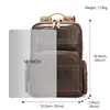 Mochila de Cuero Genuino Crazy Horse Transfronteriza para Hombre Gran Capacidad Mochila para Portátil de 16 pulgadas para Hombre
