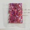 Suministro Directo de Fábrica Bolsa de 1g Lentejuela Láser Brillo Arte de Uñas Hecho a Mano DIY Barro de Cristal Slime Relleno de Polvo Brillante
