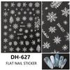 Redanco nuevo serie de explosiones 3D hielo y nieve copo de nieve pegatinas de uñas pegatinas de uñas adhesivas al por mayor DH-626