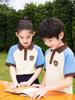 Uniforme de Verano para Primaria Uniforme de Jardín de Niños Conjunto de Dos Piezas de Manga Corta Ropa para Actuación en Reunión Deportiva Uniforme de Clase para Niños