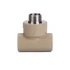 Accesorios para tuberías de agua PPR 4 puntos 20 rosca exterior T engrosada tubería de agua caliente 6 puntos 25 rosca exterior fusión en caliente 32 diente exterior T