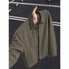 Chaqueta de trabajo estilo granero americano para hombre, chaqueta corta retro vintage de otoño/primavera con cuello baseball Detroit