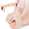 Ortesis de nailon para corrección de dedos con fibra de gel transfronteriza, separador de dedos valgo para pulgar, doble orificio