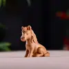 Figura de Caballo Tallada en Madera de Ciprés, Decoración Estilo Chino, Adorno de Caballo del Zodiaco Animal Tallado en Madera Maciza, Artículo Artesanal