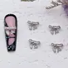 Accesorios para Uñas con Moño de Celebridad de Internet de Venta Caliente Transfronteriza, Decoración de Pegatinas para Uñas de Corbata de Moño de Aleación 3D Grandes y Pequeñas Venta al por Mayor