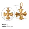 Colar Cruz Pendant Colar Cruzado Novo Retro Luxo Leve Aço Inoxidável Banhado a Ouro 18K Acessórios para Mulheres