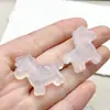 Pingente de Cavalo Pequeno de Ágata Natural Chalcedony Branco Congelado Lichia Boa Sorte Atrai Dinheiro Cavalo do Zodíaco Pingente de Jade Pequeno Amuleto para o Ano de Nascimento