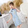 Vestido cheongsam para niña nuevo vestido de verano niña pequeña vestido de princesa occidental traje Tang para niños vestido hanfu