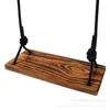 Columpio de Madera Maciza Anticorrosión Madera para Niños Hogar al Aire Libre Interior Patio Madera Carbonizada Fuego Juguete Columpio Personalización