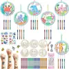 Set Marino Transfronterizo Sin Terminar Bricolaje de Madera Animales Marinos Carrillón de Viento Manualidades Adecuado para Decoración del Hogar