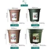 Maceta Global Gallon Segunda Generación Maceta Engrosada Control de Raíces Maceta Rosa Verde Flor de Rosa Maceta de Jardinería Redonda de Resina Maceta Global