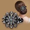Tela Aberta Pavão Presilha Grande Bico de Pato Presilha de Cabelo Elegante Strass Presilha de Mola Presilha para Penteado Presilha de Disco para Cabelo