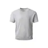 Camiseta de Moda Informal Retro Americana de Manga Corta para Hombre, Nueva de Verano Versátil Color Sólido Fresca