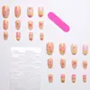 2025 Venta Caliente Transfronteriza Uñas Almendra Nueva Tecnología 3D Deseo Puro Flor Dulce Uñas Portables Uñas Postizas Removibles Producto Terminado
