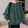 Sudadera de algodón para hombre, nueva colección de otoño, camiseta de manga larga tie-dye bordada de peso pesado, pantalones versátiles para hombre, ropa exterior para hombre, top de moda