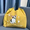 Bolsa de Lona Bordada Ecológica Grande Capacidade Nylon Transversal Tote Bolsa de Ombro para o Dia a Dia Compras Bolsa Tote