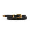 Cinturón de Piel de Vaca de Primera Capa para Mujer Hebilla Retro Cinturón de Cuero Genuino Versátil Decorativo para Jeans Abrigo Traje