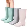 Botas de Chuva para Mulheres, Botas de Chuva de Cano Curto com Pelúcia, Botas de Água Antiderrapantes de Cano Médio e Alto, Galochas de Cano Baixo e Boca Rasa, Sapatos de Borracha para Trabalho