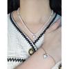 Pulsera de ágata estilo coreano INS nicho, diseño de lujo ligero, textura plisada, hermosa plata de ley S925 para mujer