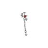 Cadena de Diamantes Lazos Incrustados con Diamantes, Colgantes de Corazón, Estrella y Luna, Decoraciones de Uñas de Aleación, Accesorios de Arte de Uñas de Lazos al por Mayor