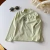 Camiseta básica de alta calidad para niños para otoño e invierno, linda camiseta básica estampada de dibujos animados engrosada de terciopelo de proteína con cuello medio alto