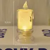 Lámpara de Vela Mini Romántica Luz Cálida Artificial Creativa Dormitorio Mesita de Noche Luz Nocturna Portátil Atmósfera Pequeños Adornos Decoración
