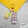 Lindo Llavero de Conejo Sentado Colgante Pequeño Encanto para Mochila Accesorio Pequeño Llavero Gancho para Accesorio DIY