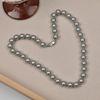 Realmente Muchos Collares de Perlas Grises para Mujer, Set de Estilo Vintage de Alta Gama, Perlas de Imitación de Concha, Cuentas de Imitación de Concha, Accesorios 2024