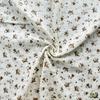 Novo Tecido 100% Algodão Tecido para Roupa de Casa Algodão Crepe de Camada Dupla Gaze Estampado Floral Fresco Pequeno