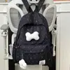 Mochila Escolar Transfronteriza para Estudiantes, Versátil Mochila Femenina de Lunares con Lazo de Alto Valor, Mochila Estilo Japonés