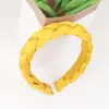 Faixa de Cabeça de Organza Fresca Transfronteiriça Tecido Liso Trança Torcida Faixa de Cabeça Estilo Coreano Tendência Faixa de Cabeça Trançada Monocromática