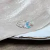 Anel de Dedo Feminino Guofeng Azul Glacial Gradiente Líquido Frio Borboleta Leve Luxo Vento Frio Doce Frio Moda