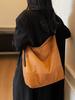 Bolso Cubo Estilo Perezoso para Viajar, Bolso de Hombro Tote Grande de Gamuza, Nuevo Tendencia Otoño e Invierno 2025