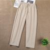 Pantalones de Lino para Hombre Rectos Estilo Chino Pantalones de Algodón y Lino hasta el Tobillo para Hombre Pantalones Casuales Holgados para Hombre Pantalones de Lino para Hombre Lino