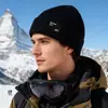 Gorro Aoteng para Hombre Nuevo Otoño e Invierno Esquí Lana Forrado de Felpa Cálido Algodón Deporte al Aire Libre Tejido