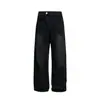 Yidao Vintage 26 Primavera Nuevo Estilo Callejero Americano Marca de Tendencia Nicho Diseño de Bolsillo Doble Jeans Lavados Holgados