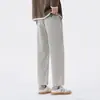 Pantalones Casuales de Estilo Coreano Lyocell 2026 Otoño Nuevos de Nueve Puntos para Hombre, Pantalones Rectos Holgados para Hombres de Baja Estatura, que Aumentan la Altura
